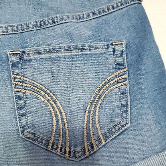 Hollister High Rise Casual Trendy Booty Shorty Short Jeans - Picture 8 of 12